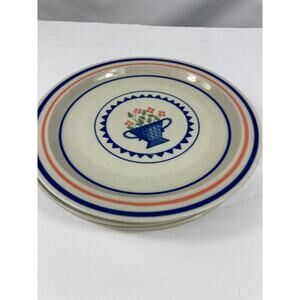 Newcor Stoneware Japan Floral Set of 4 Salad Plates